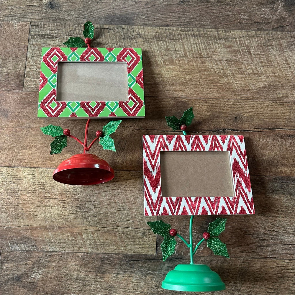 Hobby Lobby Christmas Holiday Picture Frames Red Green